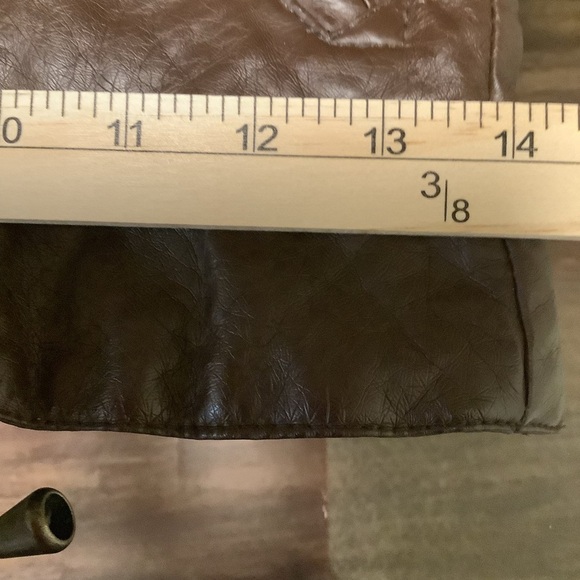 Therapy Women’s street wear motto bikercore small festival faux leather jacket - Picture 9 of 12